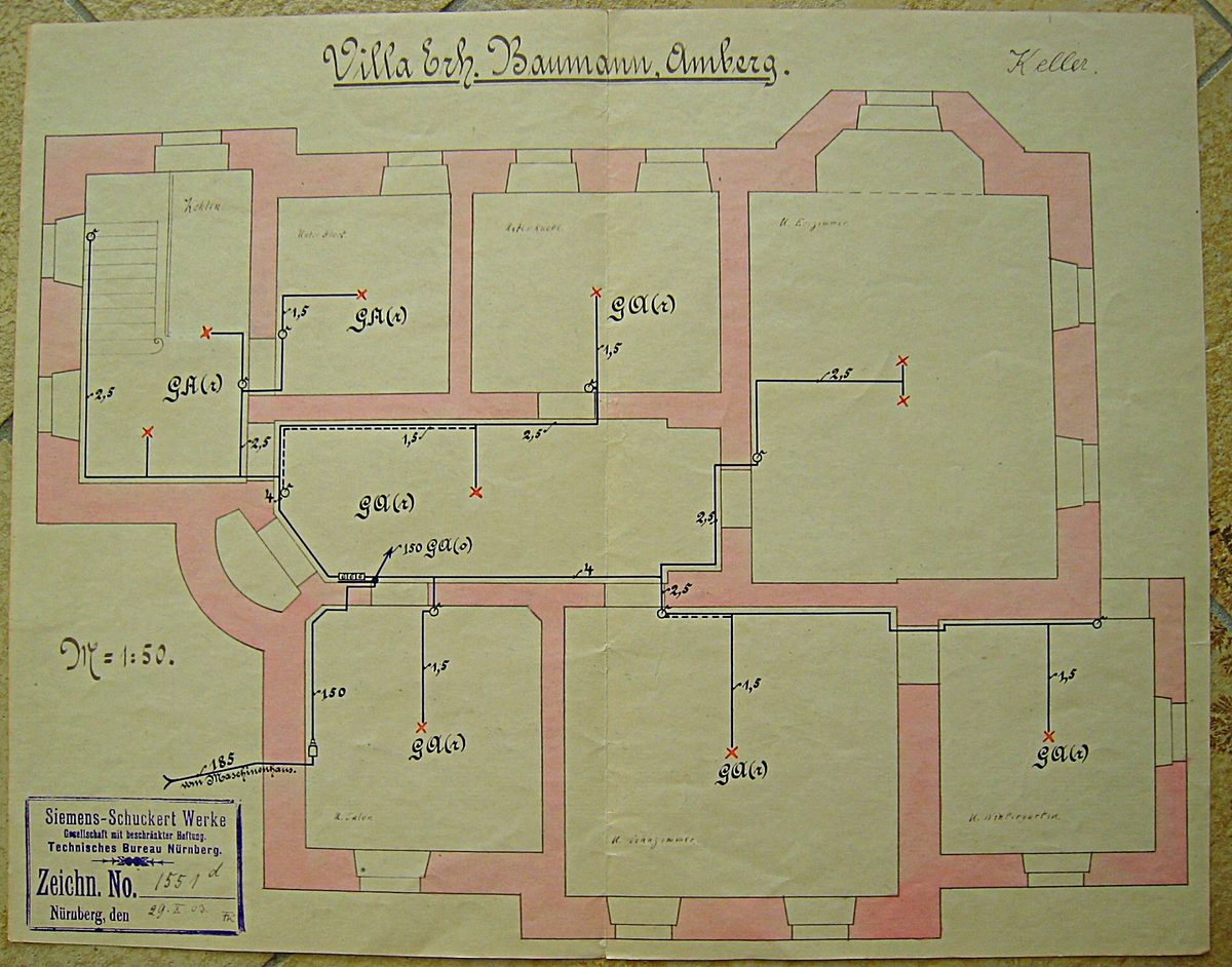 1903 Plan zur Elektrifizierung