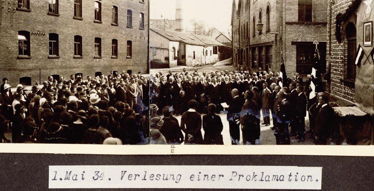 1934 1.Mai Verlesung einer Proklamation