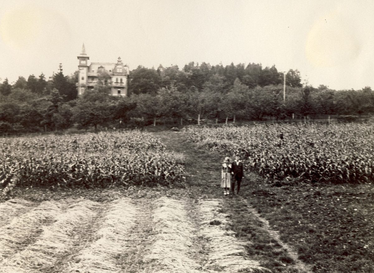 ca 1925 Maisanbau, Elisabeth und Oskar