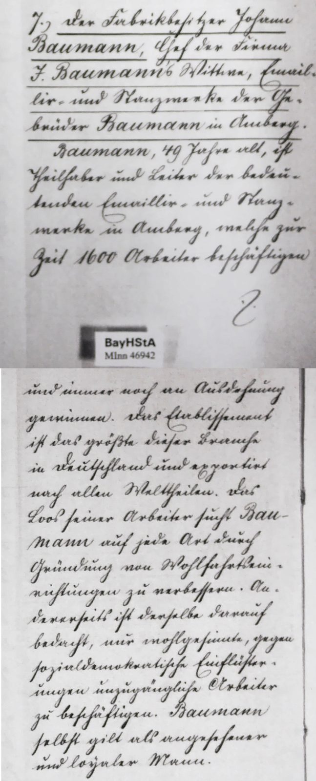 Ernennung Georg I zur Kommerzienrat [BayHSTA MINN 46942]