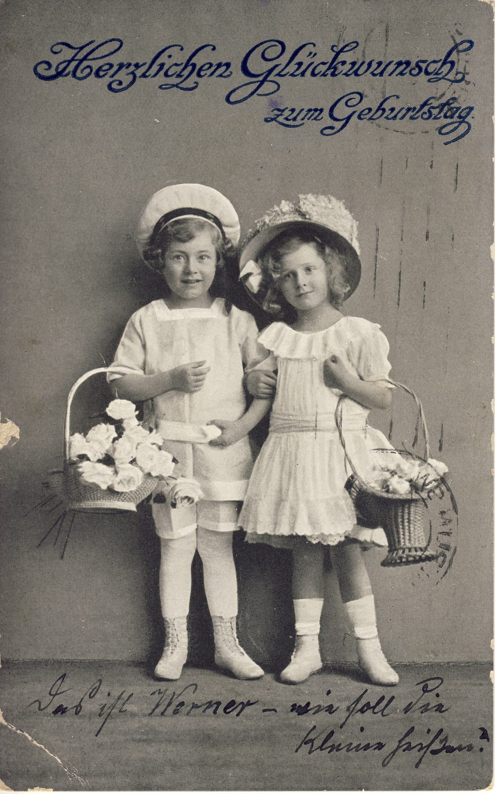 Geburtstagskarte 9.5. an Elsa von Onkel Gustav