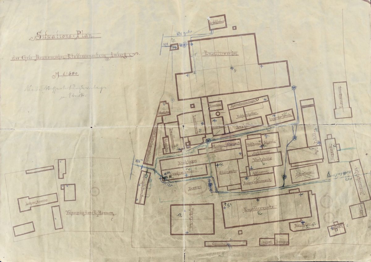 Plan etwa 1895 [Quelle Museum Theuern]