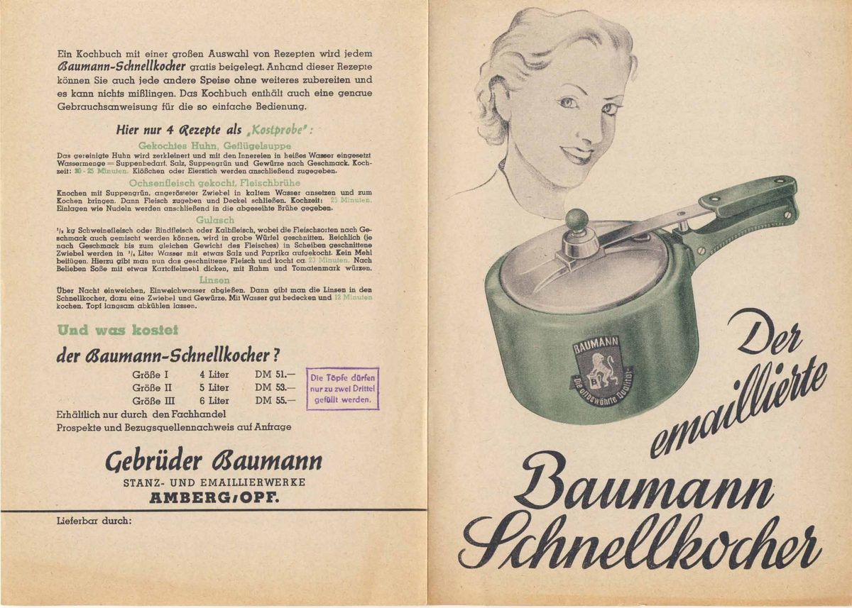 Prospekt für Dampfkochtopf