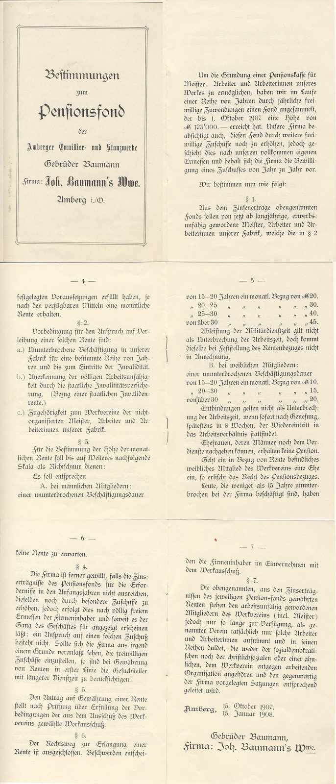 Statuten des Pensionsfonds 1908 [11]